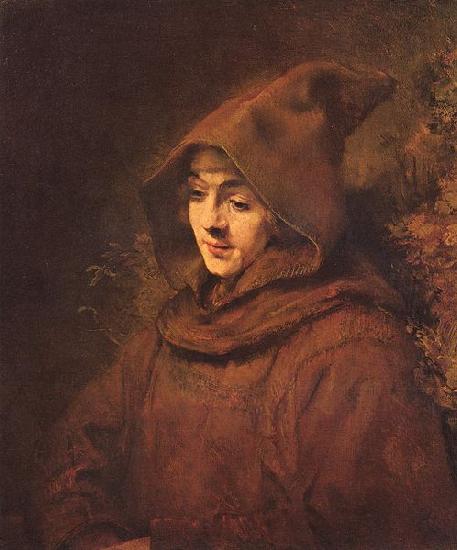 REMBRANDT Harmenszoon van Rijn Rembrandt son Titus, as a monk, oil painting image